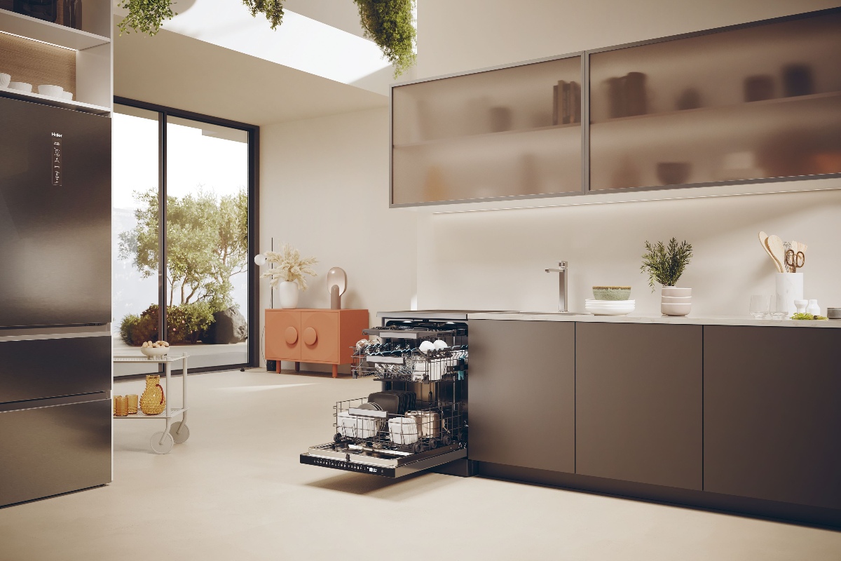 Moden kitchen design with a quiet dishwasher.