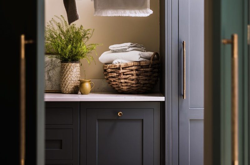 A kitchen design leading to a