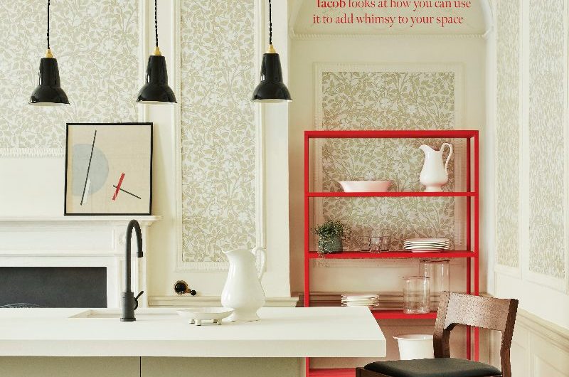 Kitchens Bedrooms & Bathrooma magazine feature about kitchen wallpaper.