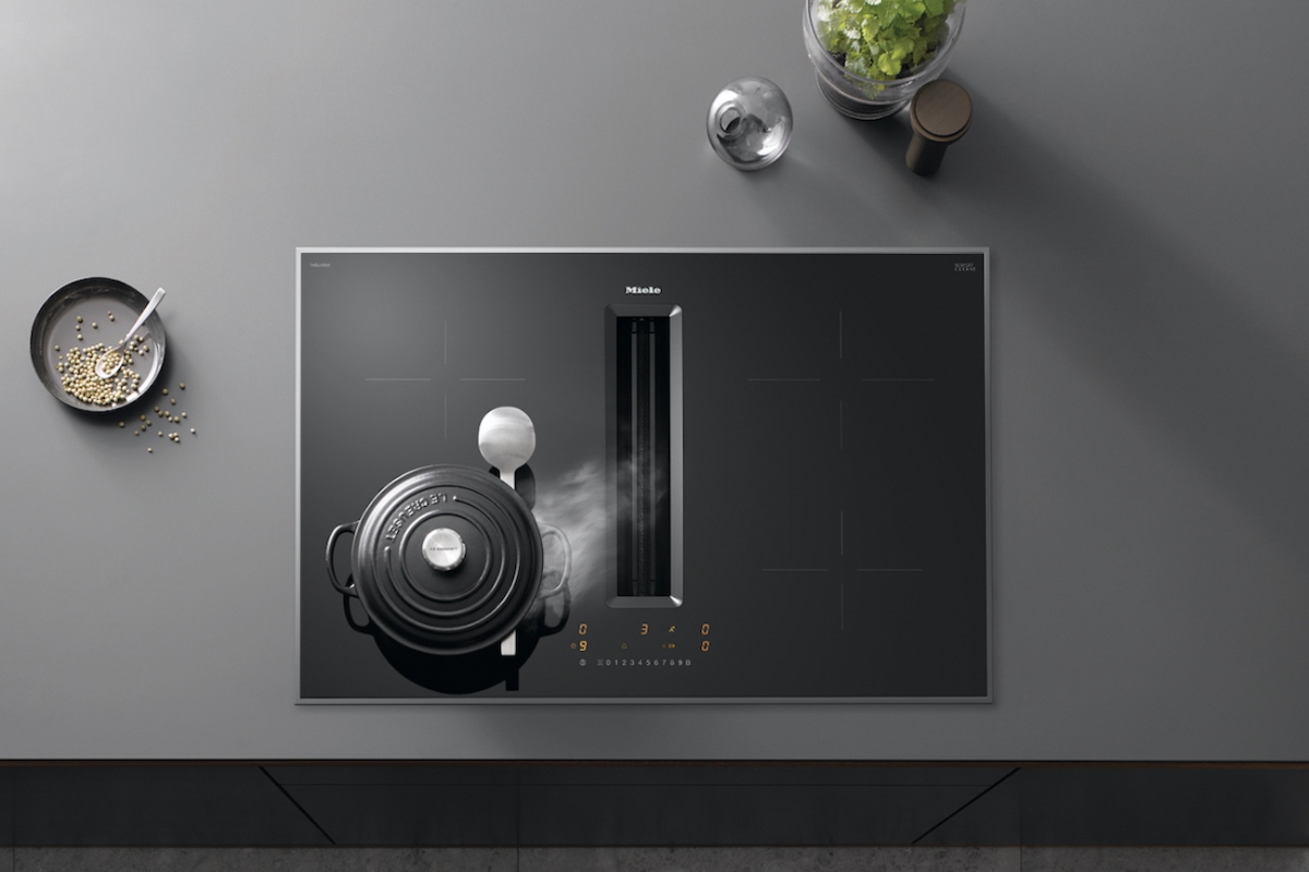 A closeup at a quiet extractor hob.