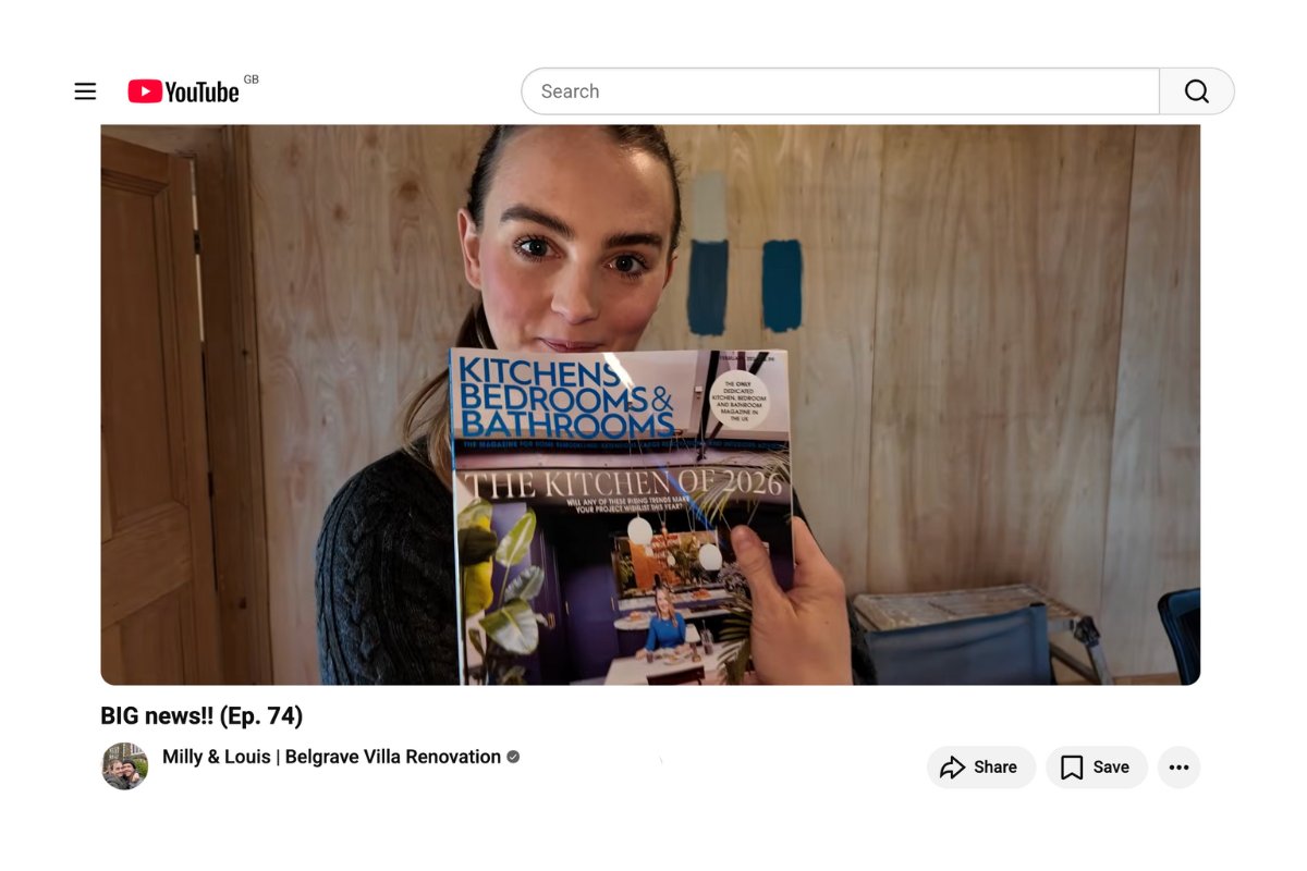 Belgrave Villa Restoration youtube video sharing news of being on the cover of KBB magazine.