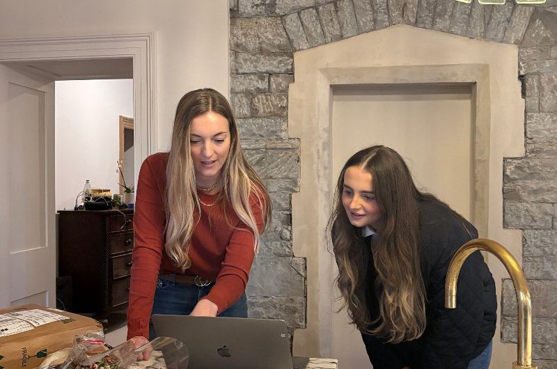 KBB magazine editor Georgina catching up with Mille of Belgrave Villa Restoration.