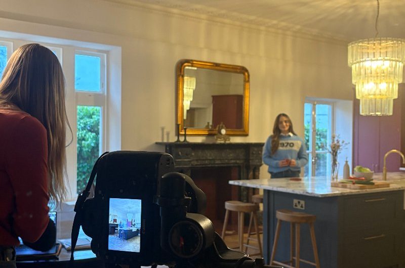 KBB editor checking the frame for the April cover issue.