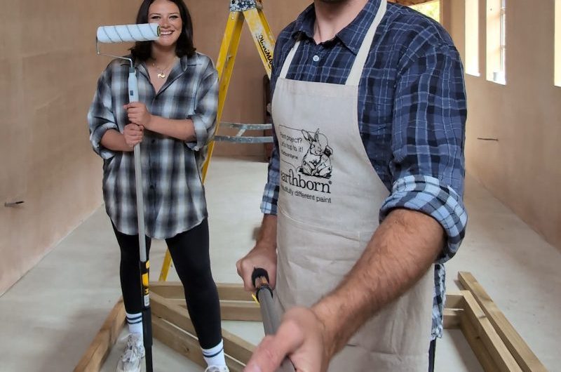 Homeowners renovating their property.