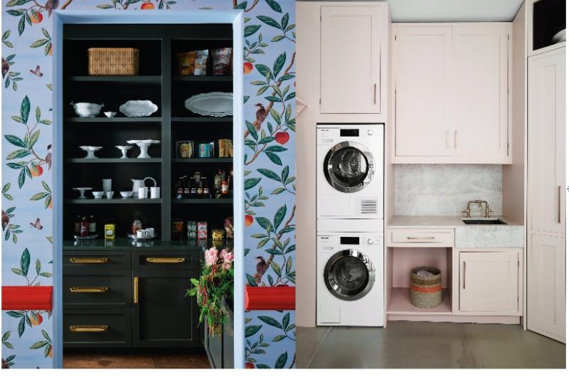 Magazine article about designing pantries and utility rooms.