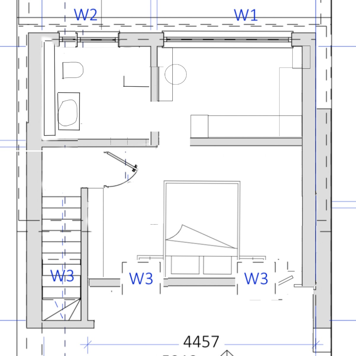 Loft building plans for the works.