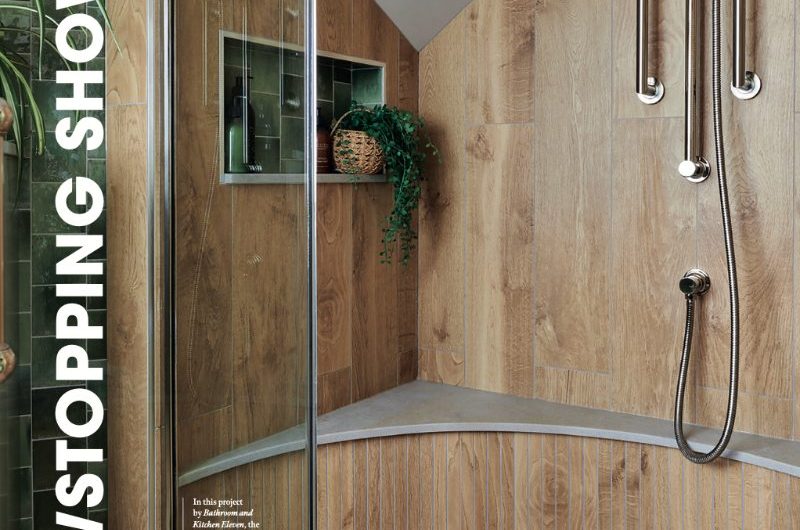 KBB magazine article about statement showers.