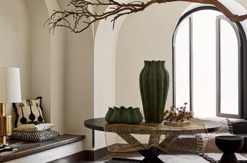 a Zen living room in muted tones