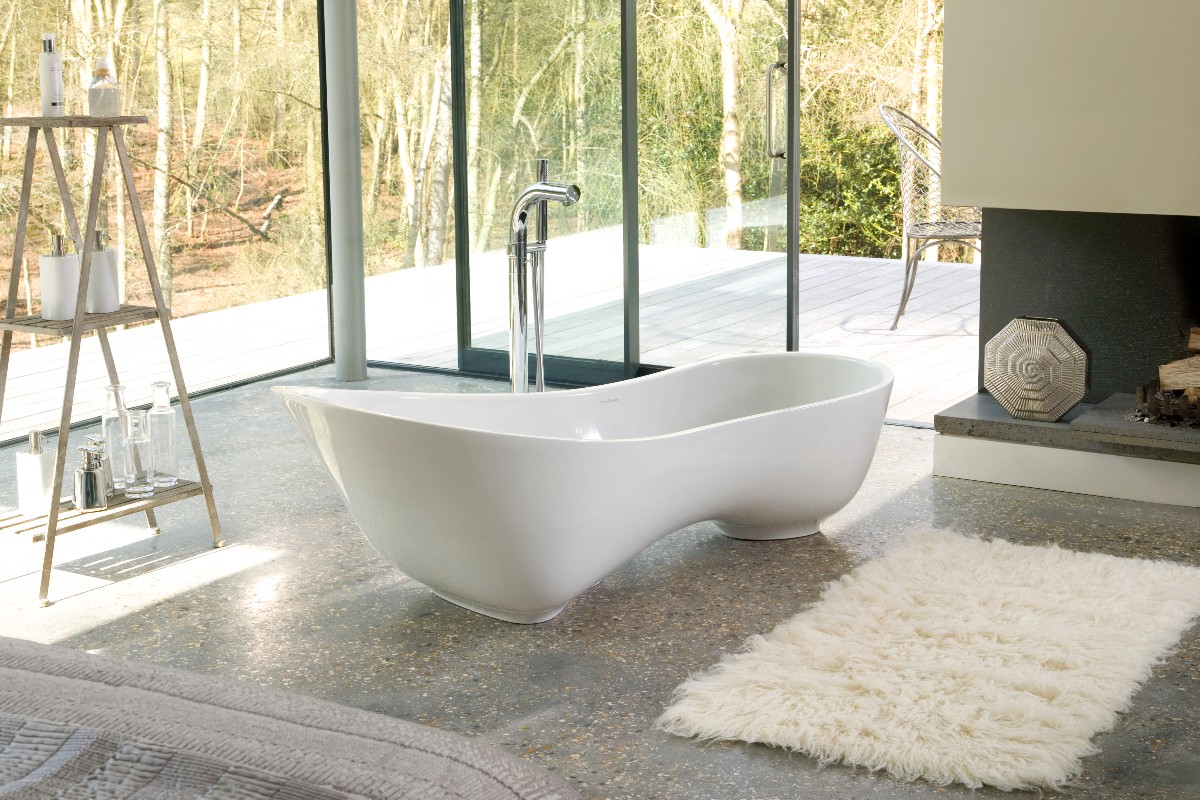 a chilled out bathroom that evokes hygge