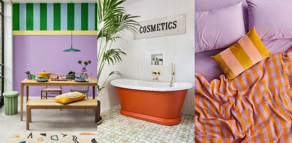 Dopamine décor colourful kitchen, bedroom, and bathroom ideas