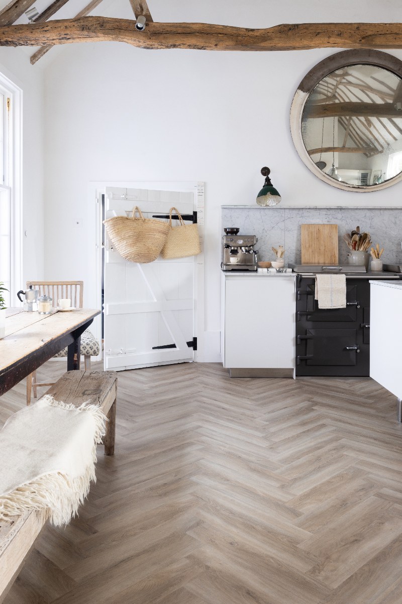 Your complete guide to herringbone kitchen flooring