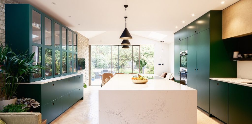 Inspirational kitchen extensions with an indoor-outdoor link