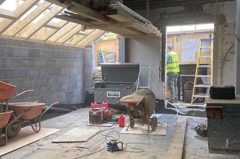 The before of a kitchen renovation.