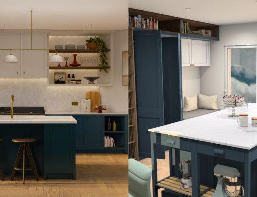 Blue kitchen drawings
