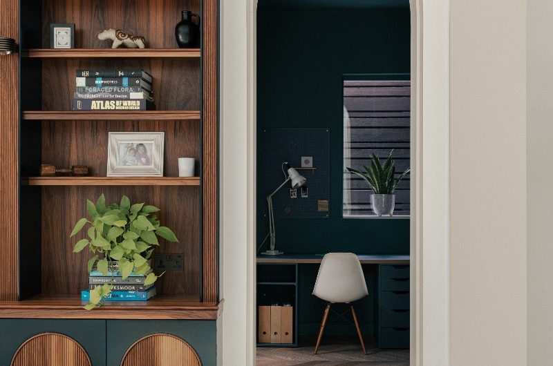 A look inside a study in a London home.