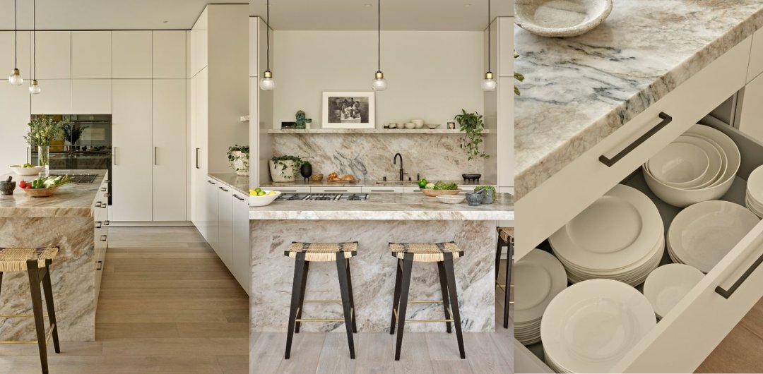 Neutral L-shaped kitchen