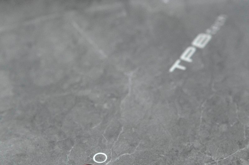 Closeup at an invisible hob touch controls.