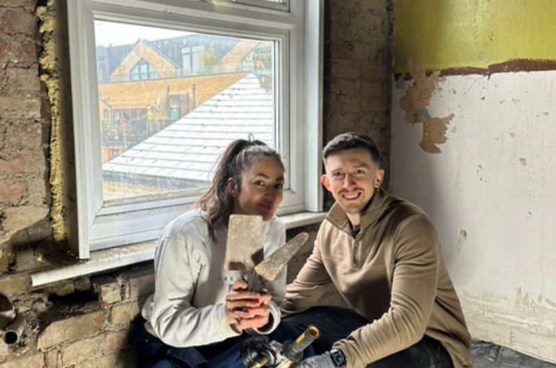 Homeowners renovating their property. 