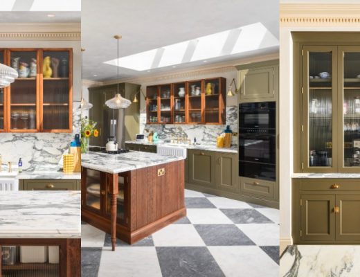 Chic farmhouse green kitchen