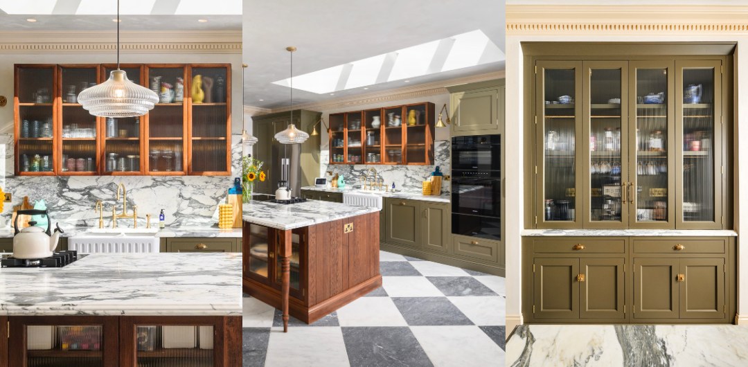 Chic farmhouse green kitchen