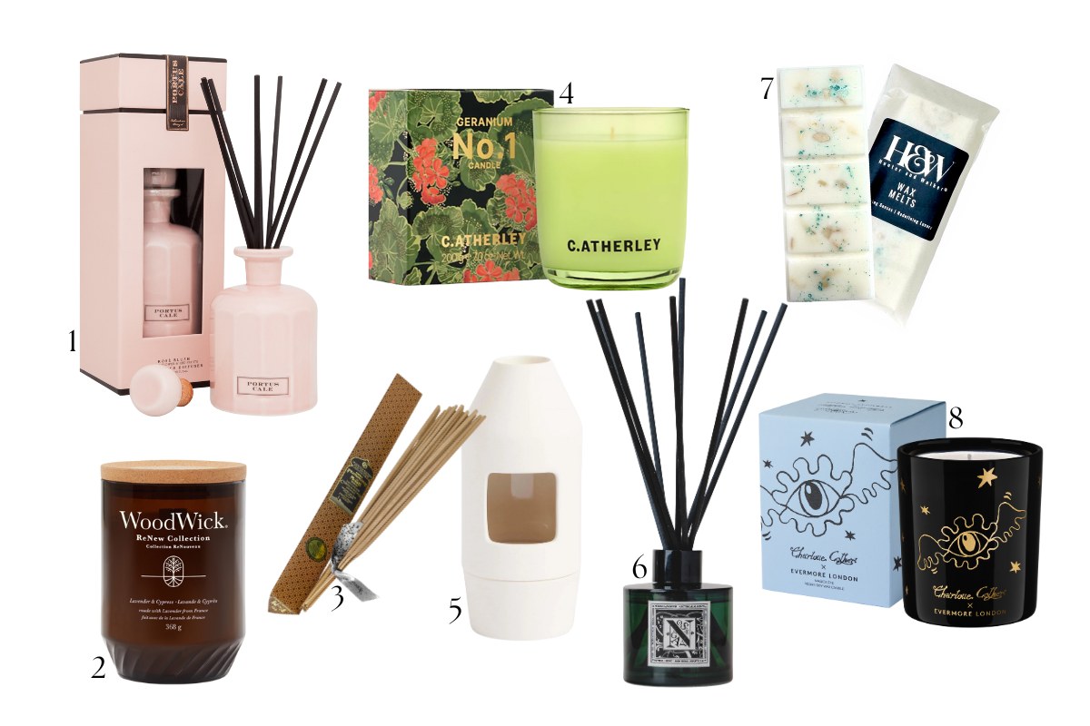 A gift guide edit of spa diffusers and candles.