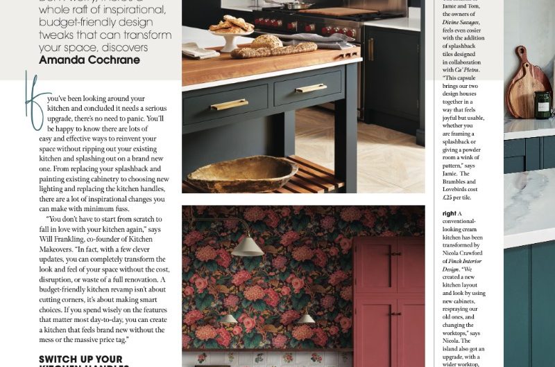 Magazine feature on easy home improvement updates.