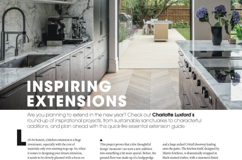 Kitchens Bedrooms & Bathrooms magazine feature on extending your kitchen.